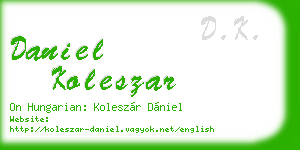 daniel koleszar business card